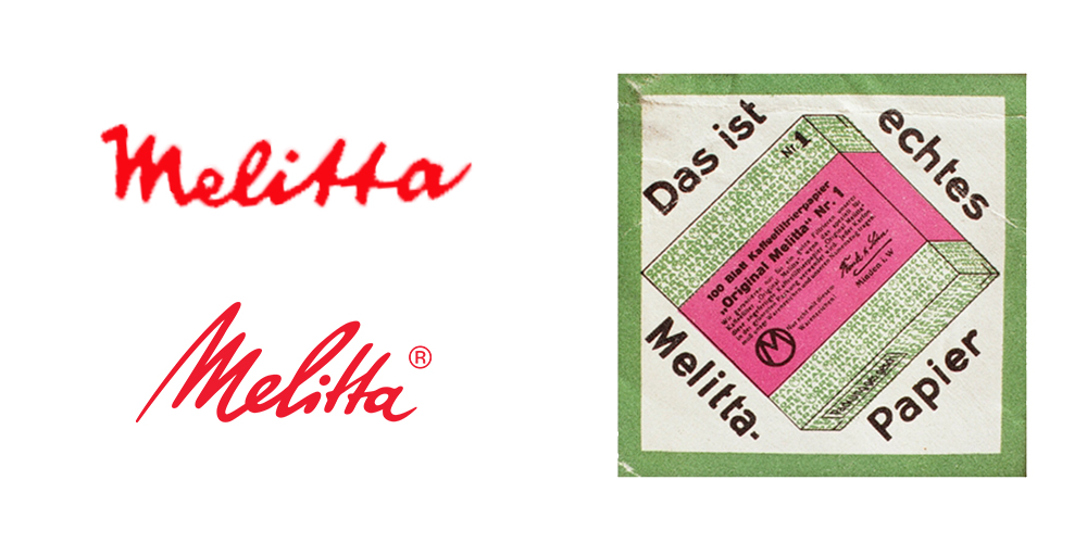 Showing The first Melitta lettering