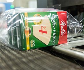 Showing melitta coffee packaging
